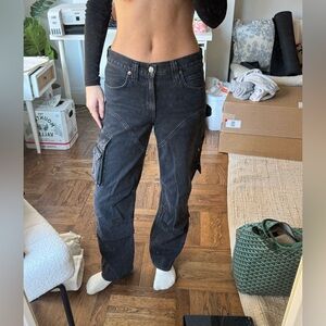 Agolde Nera Straight leg cargo mid rise jeans